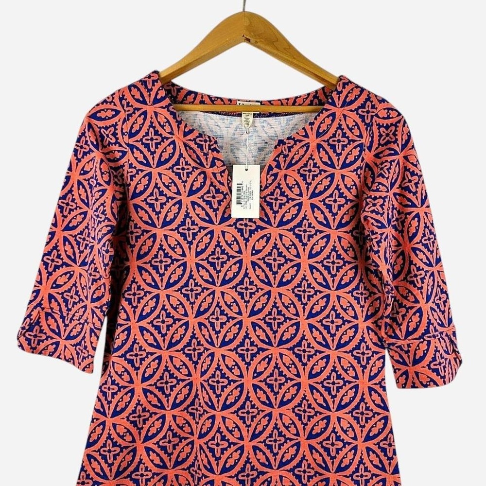 Hatley Blue Crush Mandela Cotton Shift Dress NWT Small - Picture 6 of 8